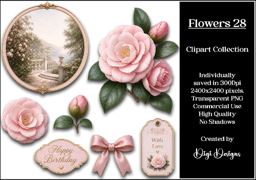 Flowers 28 Clipart Collection PNG