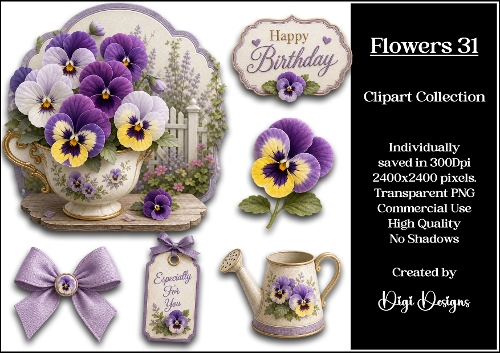 Flowers 31 Clipart Collection PNG