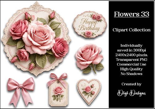 Flowers 33 Clipart Collection PNG