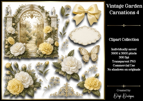Vintage Botanic Gardens - Carnations 4
