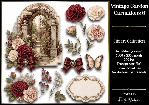 Vintage Botanic Gardens - Carnations 6