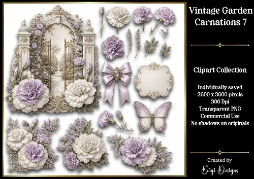 Vintage Botanic Gardens - Carnations 7