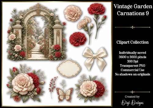 Vintage Botanic Gardens - Carnations 9
