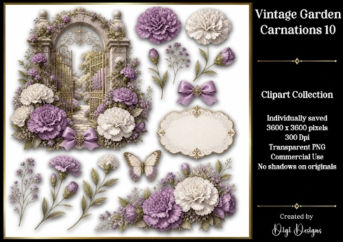 Vintage Botanic Gardens - Carnations 10