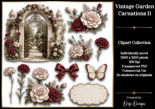 Vintage Botanic Gardens - Carnations 11