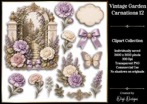 Vintage Botanic Gardens - Carnations 12