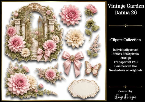 Vintage Botanical Gardens Dahlia 26
