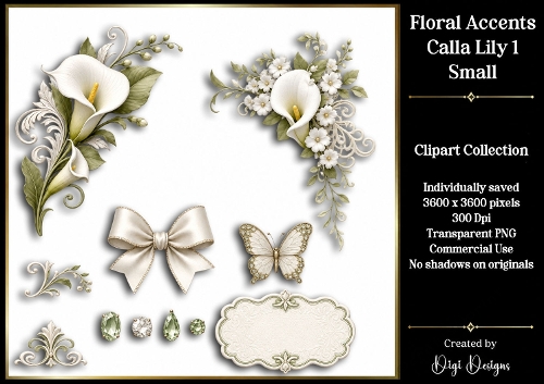 Flowers-Calla Lily 1 Clipart Accents 