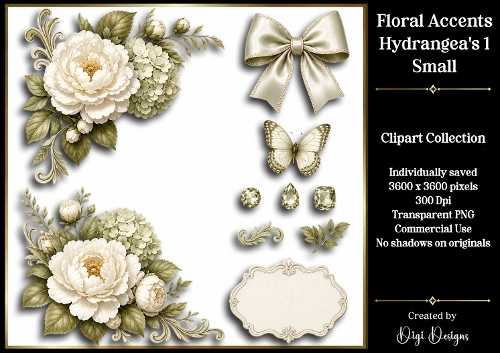 Flowers-Hydrangeas 1 Clipart Accents 