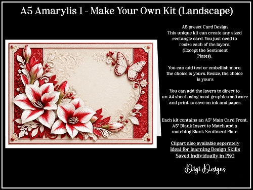 A5 Amarylis 1 - Make Your Own Kit Landscape