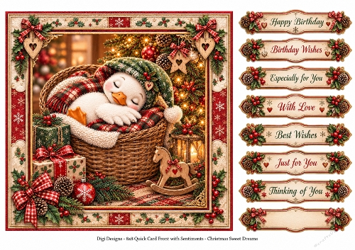 8x8 Sweet Dreams - Quick Card Front with Sentiment 