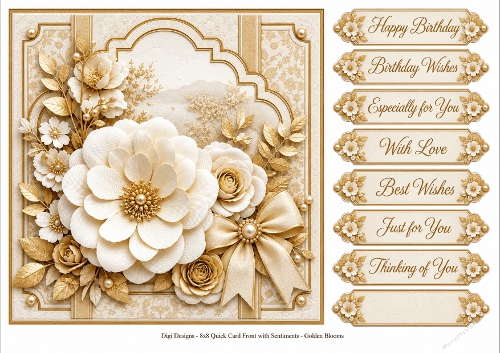 8x8 Garden blooms Quick Card Front with Sentiment 