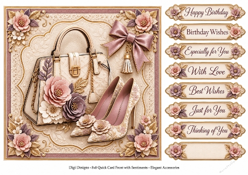 8x8 Elegant Accessories 1 - Quick Card Front with Sentiments 