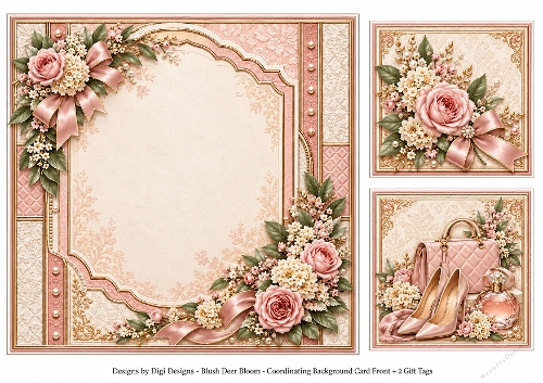 8x8 Blush Fashion - Blank Insert 