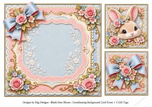 8x8 Bunny Blooms Blank Insert 