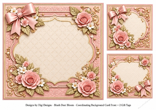 8x8 Blush Handbag Blank Insert 
