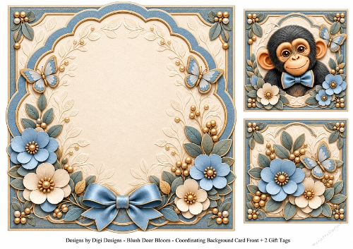 8x8 Cheeky Chimp Blank Insert 