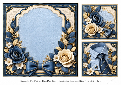 8x8 Elegant Gentleman Blank Insert 