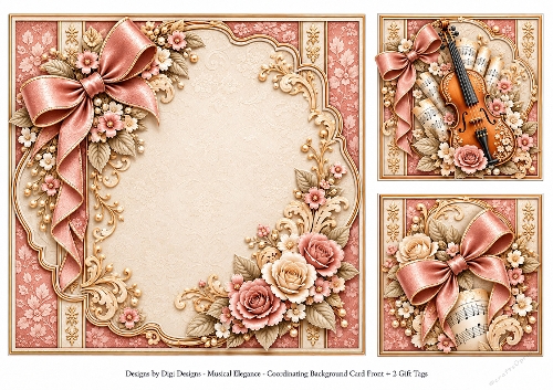 8x8 Musical Elegance Elegance Blank Insert 