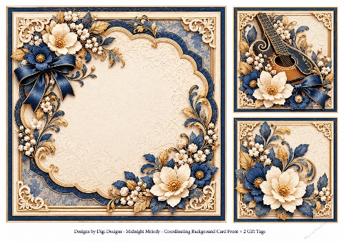8x8 Midnight Melody Blank Inserts