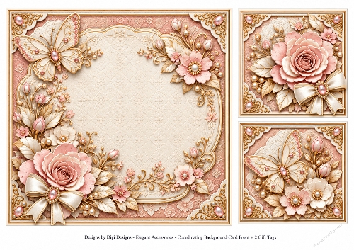 8x8 Elegant Blush Blank Inserts