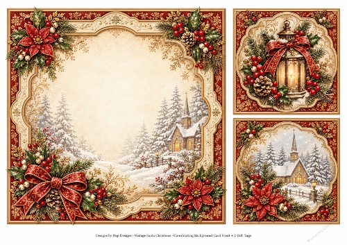 8x8 Vintage Santa - Blank Insert