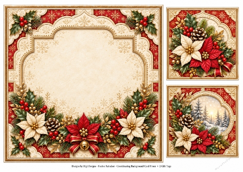 8x8 Vintage Reindeer - Blank Insert