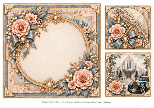 8x8 Art Deco Vintage - Blank Insert 