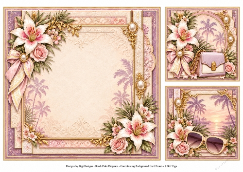 8x8 Glamourous Pastel - Blank Insert 