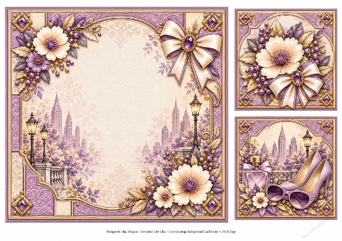 8x8 Lavender Glamour - Blank Insert 