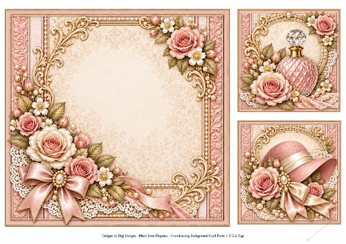 8x8 Vintage Blush Parisian - Blank Insert 