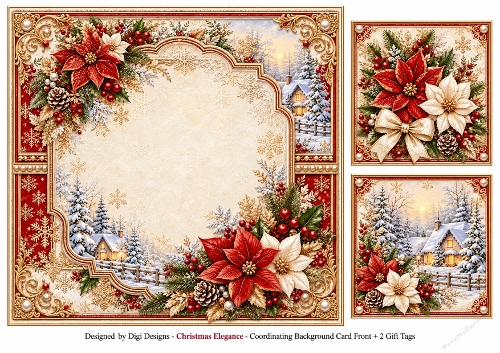 8x8 Christmas Elegance - Blank Insert 