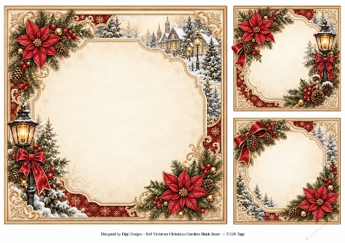 8x8 Victorian Carolers - Blank Insert