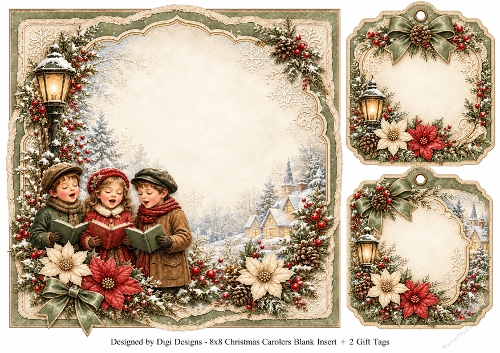 8x8 Victorian Christmas - Blank Insert