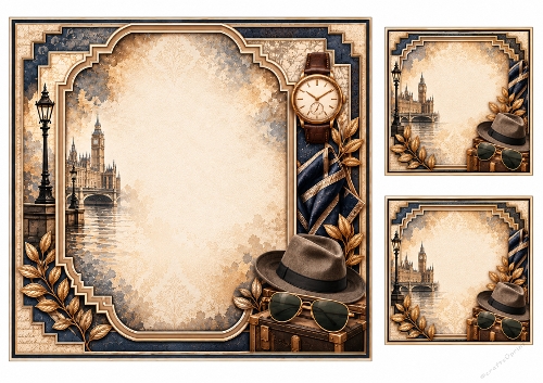 8x8 Vintage London - Blank Insert 