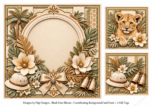 8x8 Safari Cub - Blank Insert & Gift Tags