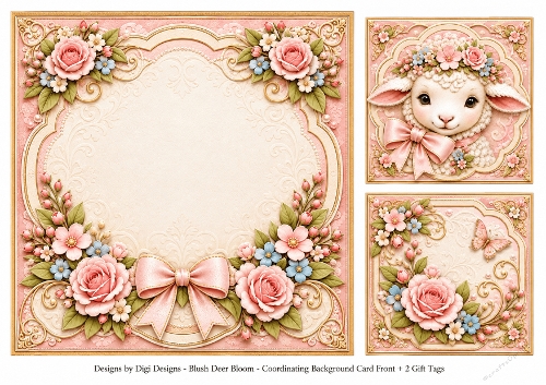 8x8 Spring Lamb - Blank Insert & Gift Tags
