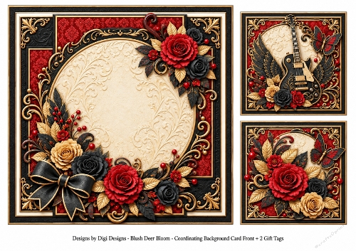 8x8 Rock Rose Harmony - Blank Insert 