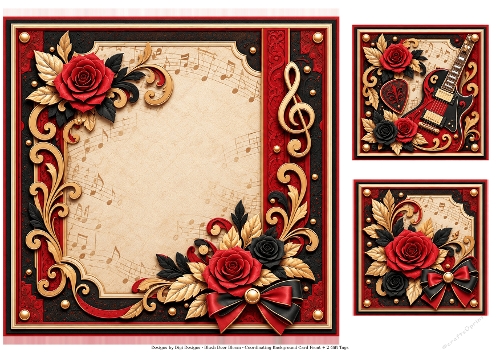 8x8 Rock Rose Harmony - Blank Insert 