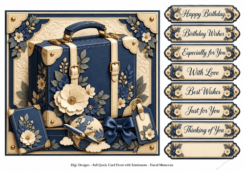 8x8 Travel Memories - Quick Card Front with Sentiments