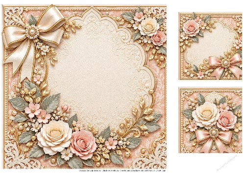 8x8 Romantic Wedding 3 - Blank Insert 
