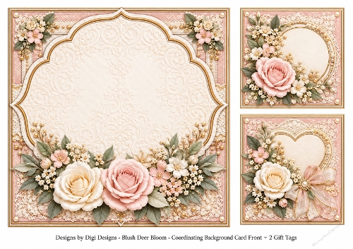 8x8 Romantic Wedding 4 - Blank Insert 