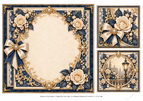 8x8 VIntage Glamour - Blank Insert 