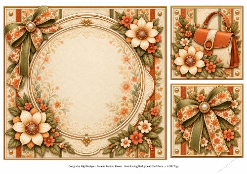 8x8 Autumn Bloom - Blank Insert 