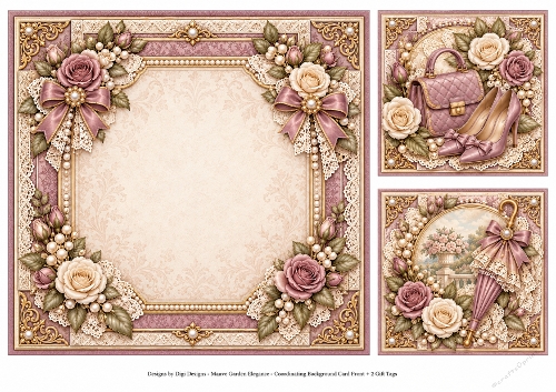 8x8 Vintage Mauve - Blank Insert 
