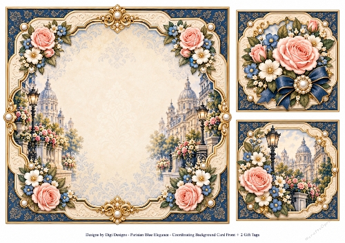 8x8 Vintage Parisian - Blank Insert 