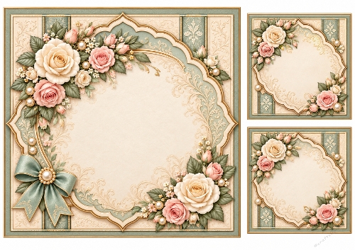 8x8 Vintage Victorian - Blank Insert 