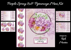 8x8 Floral Spray Pyramage Mini Kit - x4 A4 sheets
