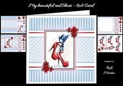 8x8 My beautiful Red Shoes Twisted Pyramage Mini Kit