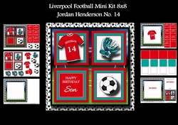 8x8 Mini Kit - Liverpool Football Jordan Henderson Fan - 6 A4 sheets 
